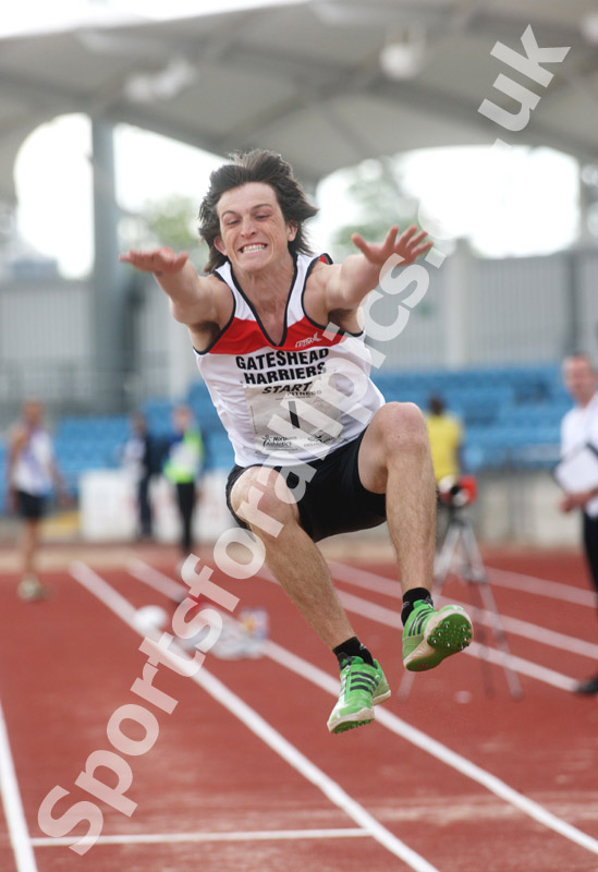 Paul Allen (Gateshead Harriers) senior long jump, Northern Championships, Sport City, Manchester